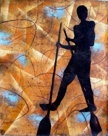 Pintura titulada "El navegante. Acríl…" por Eduardo Yanes Hidalgo, Obra de arte original