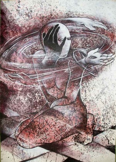 Pintura titulada "Sistema Humano sola…" por Eduardo Yanes Hidalgo, Obra de arte original