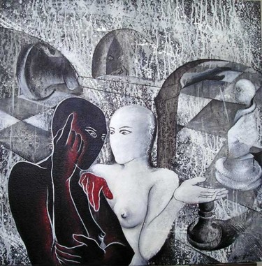 Pintura titulada "Conciliábulo. Acríl…" por Eduardo Yanes Hidalgo, Obra de arte original