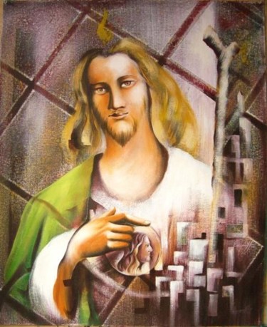 Painting titled "San Judas tadeo" by Eduardo Yanes Hidalgo, Original Artwork