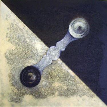 Painting titled "Dejar atrás. Mixta…" by Eduardo Yanes Hidalgo, Original Artwork, Oil