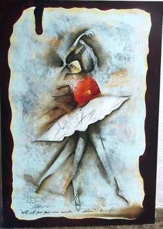 Pintura titulada "Nota al pie para un…" por Eduardo Yanes Hidalgo, Obra de arte original, Oleo