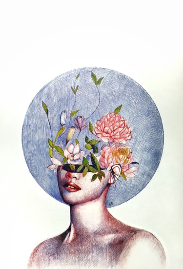 "🔴Madre tu sei il va…" başlıklı Resim Eduardo Scivoletto tarafından, Orijinal sanat, Tükenmez kalem