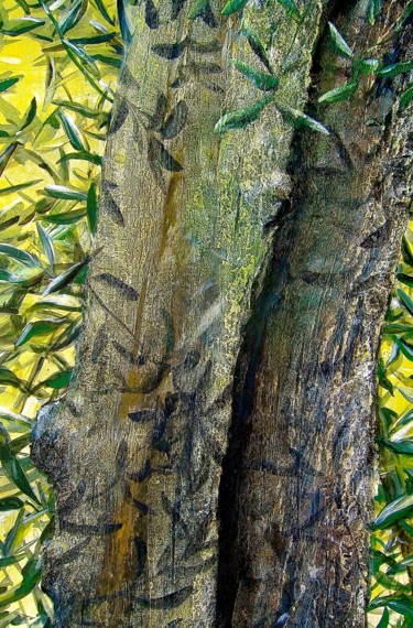 Peinture intitulée "Olivenbaum 3" par Daniel Rohrbach, Œuvre d'art originale, Acrylique
