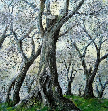 Peinture intitulée "Olivenbaum 7" par Daniel Rohrbach, Œuvre d'art originale, Acrylique