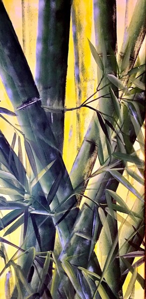 Painting titled "Bambus 1" by Daniel Rohrbach, Original Artwork, Acrylic