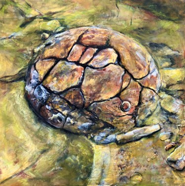 Peinture intitulée "boule de grès" par Daniel Rohrbach, Œuvre d'art originale, Pastel