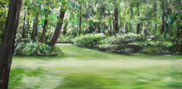 Peinture intitulée "Alte Aare" par Daniel Rohrbach, Œuvre d'art originale, Pastel