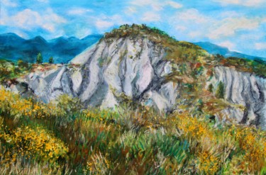 Malerei mit dem Titel "Erosion" von Daniel Rohrbach, Original-Kunstwerk, Pastell