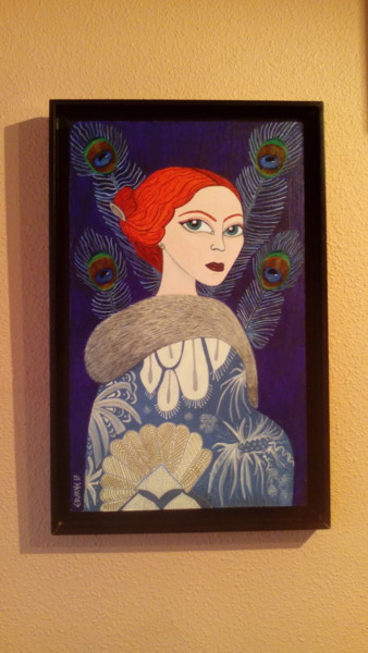 Painting titled "Ginger" by Edurne Jaka, Original Artwork, Acrylic