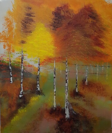 Schilderij getiteld "Autumn vibes! Acryl…" door Eriola Tafaj, Origineel Kunstwerk, Acryl