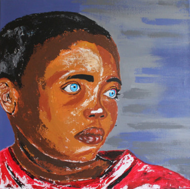 BLUE EYES Peinture intitulée "BLUE EYES" par Eduardo Messo Art, Œuvre d'art originale, Acrylique