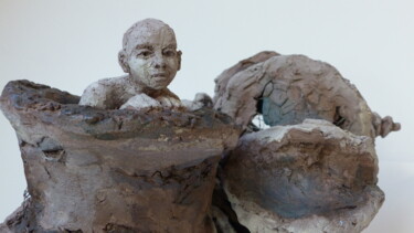 Sculpture intitulée "Abyss" par Edw Sculpture, Œuvre d'art originale, Terre cuite