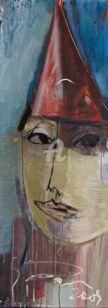 Painting titled "Arlequin" by Edward Belsky, Original Artwork, Oil