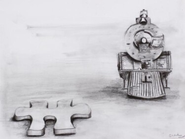 Drawing titled "train.jpg" by Edward Chernesky, Original Artwork
