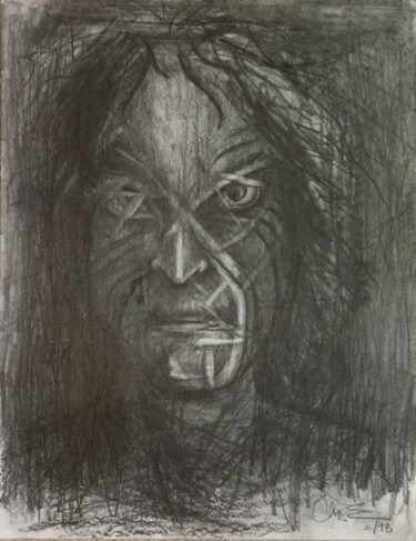 Drawing titled "Self Portrait" by Edward Chernesky, Original Artwork