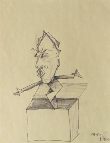 Drawing titled "Jackinthebox" by Edward Chernesky, Original Artwork