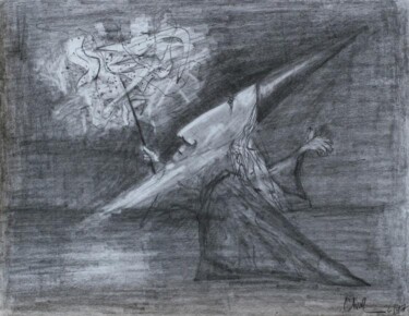 Drawing titled "wizard" by Edward Chernesky, Original Artwork