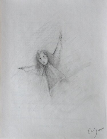 Drawing titled "angel" by Edward Chernesky, Original Artwork