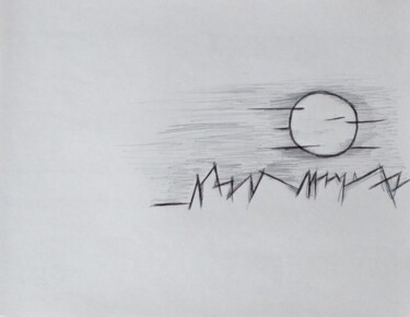 Drawing titled "moon" by Edward Chernesky, Original Artwork
