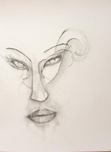 Drawing titled "face" by Edward Chernesky, Original Artwork