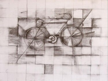 Installation intitulée "bicycle" par Edward Chernesky, Œuvre d'art originale