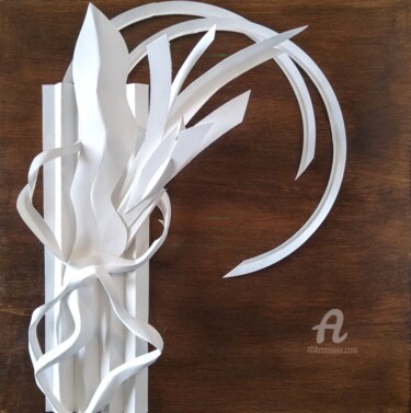 Sculptuur getiteld "Spring Growth" door Edward Demarsh, Origineel Kunstwerk, Papier