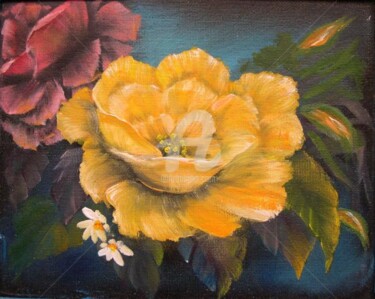 Painting titled "ROSE JONE" by Edward Misiaszek, Original Artwork, Oil