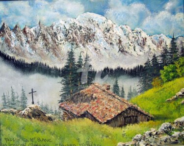 Peinture intitulée "FERM CHAMONIX" par Edward Misiaszek, Œuvre d'art originale, Huile