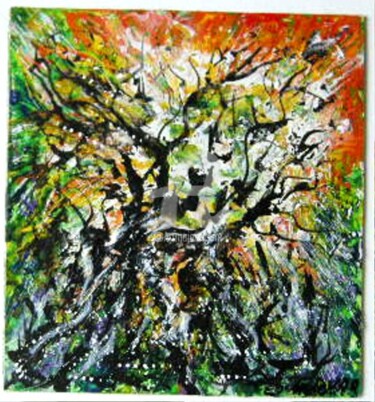 Painting titled "arbre-sec-218x18.jpg" by Edward Misiaszek, Original Artwork