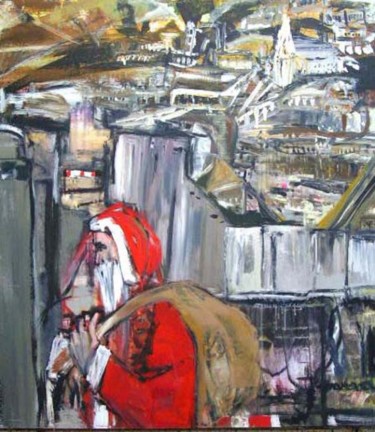 Malerei mit dem Titel "Weihnachten in Beth…" von Annamalt & Edward Naujok, Original-Kunstwerk, Öl
