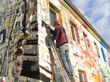 Malerei mit dem Titel "Wandzeitung" von Annamalt & Edward Naujok, Original-Kunstwerk, Öl