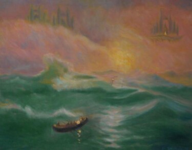 Painting titled "The Billow. Miracle." by Edward Tabachnik, Original Artwork, Oil