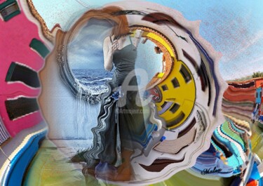 Arte digital titulada "chappee-de-couleurs…" por Edwige Calvo (Malou), Obra de arte original