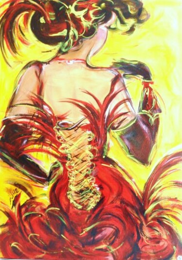 Painting titled "DOLLY  50 X 70  ACR…" by Edwige (Edges) Lefevre, Original Artwork, Acrylic