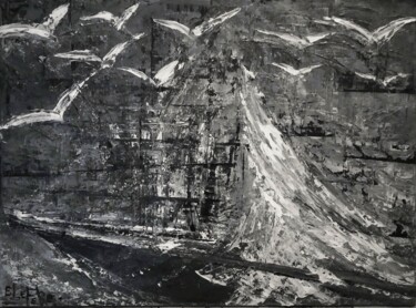 Peinture intitulée "PEN DUICK "la scélé…" par Edwige (Edges) Lefevre, Œuvre d'art originale, Huile Monté sur Châssis en bois