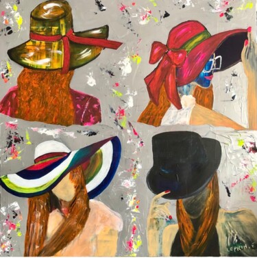 Painting titled "Chapeau, Elsa !" by Edwige Leprin, Original Artwork, Acrylic