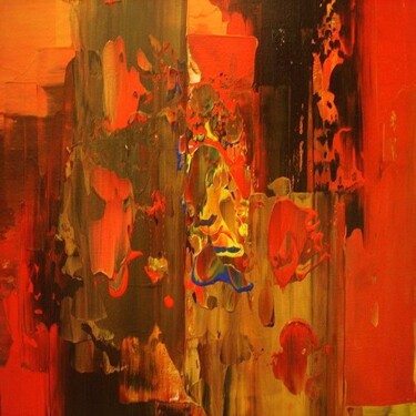 Painting titled "LES RIRES D ELPHE" by Edwige Leprin, Original Artwork, Oil