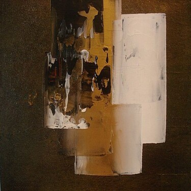 Peinture intitulée "L OR S ENFUIT" par Edwige Leprin, Œuvre d'art originale, Huile