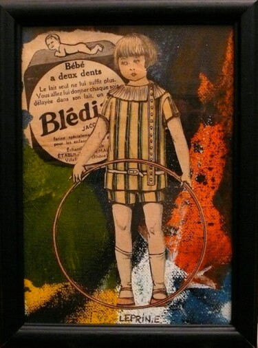 Malerei mit dem Titel "JEU D'ENFANT" von Edwige Leprin, Original-Kunstwerk, Öl