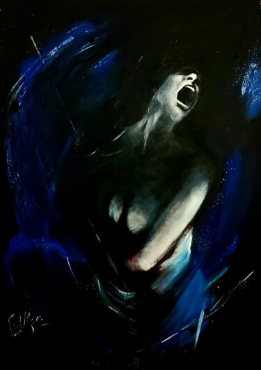 Painting titled "" Oppression "  ‐Sé…" by Edwige Manon (edman), Original Artwork, Acrylic