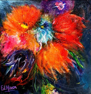 Peinture intitulée "Flowers" par Edwige Manon (edman), Œuvre d'art originale, Acrylique