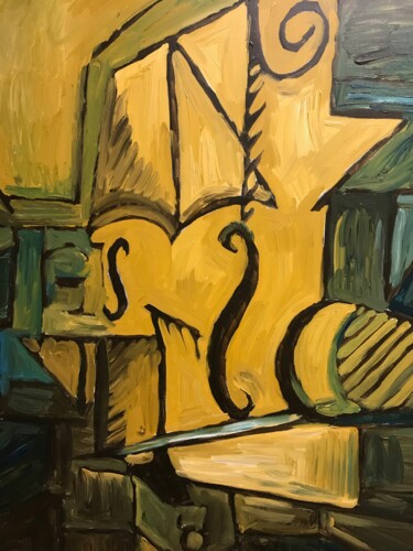 Schilderij getiteld ""abstract instrumen…" door Edwin Boeckxstaens (Origineel), Origineel Kunstwerk, Acryl