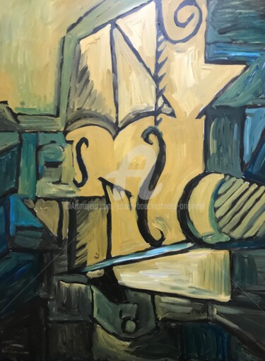 「abstract schilderij"」というタイトルの絵画 Edwin Boeckxstaens (Origineel)によって, オリジナルのアートワーク, アクリル