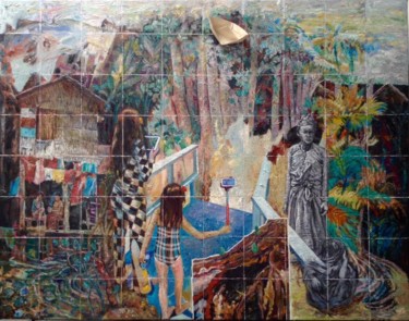 Ζωγραφική με τίτλο "Crossing" από Edwin Jumalon, Αυθεντικά έργα τέχνης