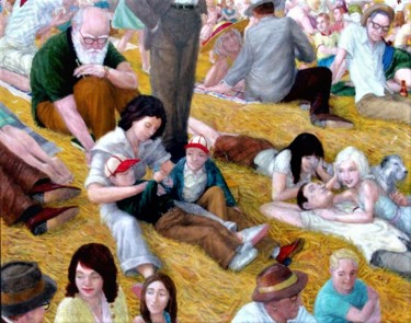 Waiting for the Fireworks Painting titled "Waiting for the Fir…" by Edwin Loftus, Original Art, Oil