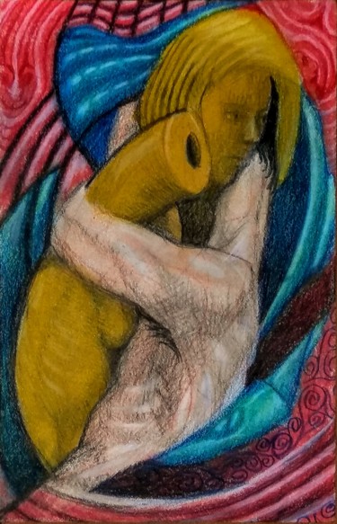제목이 "Pygmalion"인 그림 Edwin Loftus로, 원작, 연필 기타 단단한 패널에 장착됨