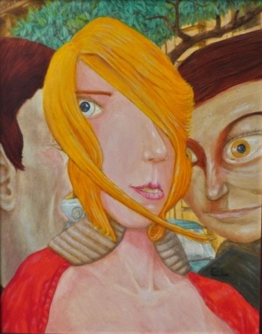 Картина под названием "Pretty girl" - Edwin Loftus, Подлинное произведение искусства, Масло