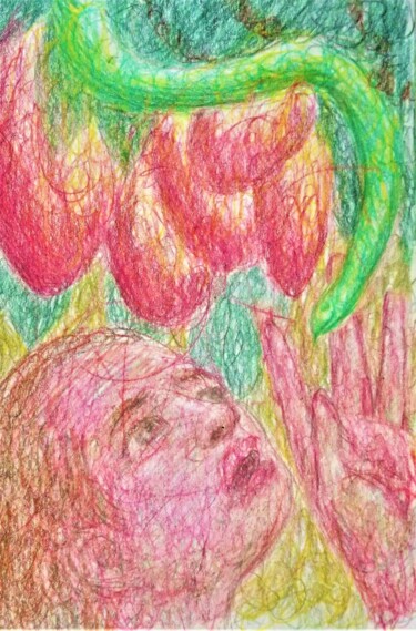 Dessin intitulée "Eve" par Edwin Loftus, Œuvre d'art originale, Crayon Monté sur Autre panneau rigide