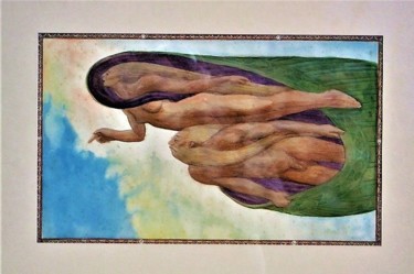 제목이 "Zephyrs"인 미술작품 Edwin Loftus로, 원작, 수채화 판지에 장착됨
